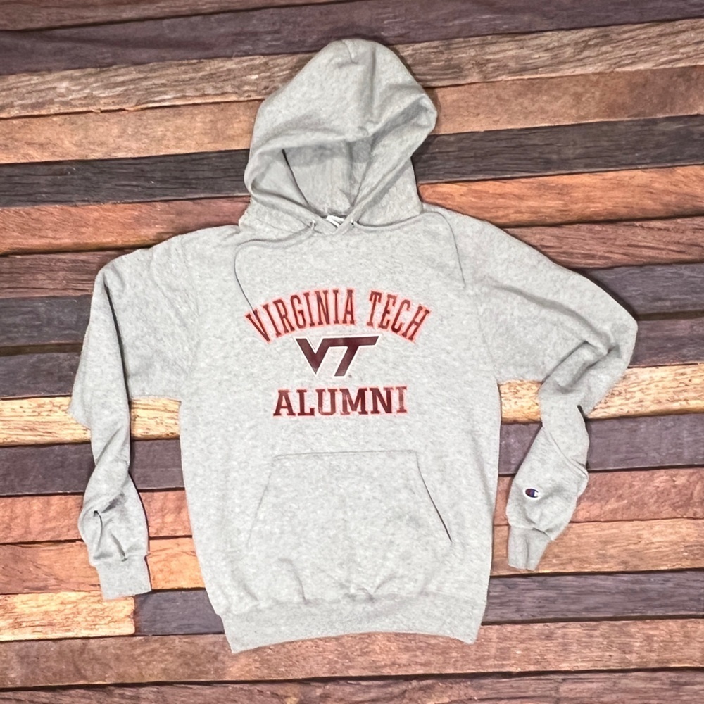Virginia Tech Hokies Alumni Gray Champion Hoodie Womens Sweatshirt